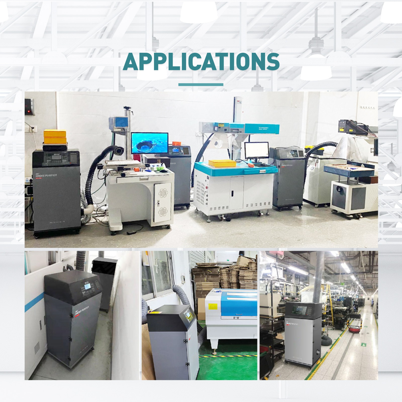 SFX-400L Smoke Purifier Fume Extractor Fume Purifier for Laser Cleaning Machine Laser Cutting Engraving Machine